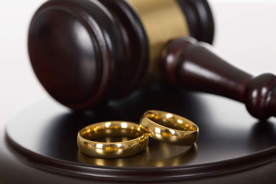 How is a business divided in a divorce?